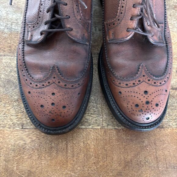 Vintage heavy punched wingtip oxfords mod hipster size 8.5 C HANOVER - Picture 9 of 9